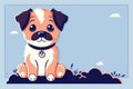 Adopt a dog banner with space to write. Generative AI.