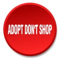 adopt don`t shop red round flat push button Royalty Free Stock Photo