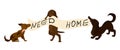 Adopt homeless dog illustration . Help animals Royalty Free Stock Photo