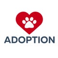 Adopt logo. Dont shop, adopt. Adoption concept. Vector illustration. Royalty Free Stock Photo