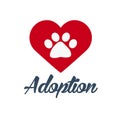 Adopt logo. Dont shop, adopt. Adoption concept. Vector illustration. Royalty Free Stock Photo