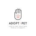 Adopt a Pet Banner, New Owner, Domestic Animal Farm, Hotel, Isolated Minimalistic Object