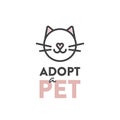 Adopt a Pet Banner, New Owner, Domestic Animal Farm, Hotel, Isolated Minimalistic Object