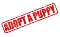 ADOPT A PUPPY red stamp text