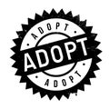 Adopt stamp rubber grunge
