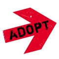 Adopt stamp rubber grunge