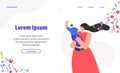 Adoption Center Flat Landing Page Vector Template