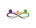 Adoption community care Logo template vector icon Royalty Free Stock Photo