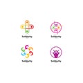 Adoption and community care Logo template vector Royalty Free Stock Photo