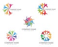 Adoption and community care Logo template vector icons