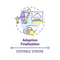 Adoption finalization multi color concept icon