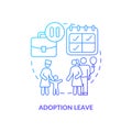 Adoption leave blue gradient icon