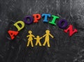 Adoption letters family Royalty Free Stock Photo