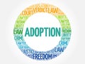 Adoption word cloud Royalty Free Stock Photo