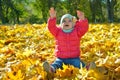 Adorabl little baby girl relaxing in the park Royalty Free Stock Photo