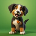 Adorable 3d Animation Of Smiling Puppy In Tiago Hoisel And Max Bedulenko Style