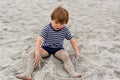 Little kid boy having fun on tropical beach Royalty Free Stock Photo