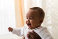 Adorable african american baby boy indoors Royalty Free Stock Photo