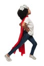 Adorable African American Young Girl Wearing a Super Hero Costume