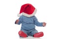 Adorable african baby with Christmas hat covering his face Royalty Free Stock Photo