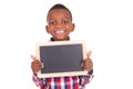 Adorable african little boy with slate Royalty Free Stock Photo