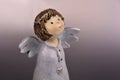 Cute baby girl angel statuette stock images Royalty Free Stock Photo