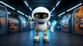 Adorable astronaut robot thumb up ai generated character 3d image