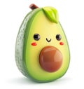 Adorable avocado character with rosy cheeks