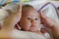 Adorable baby after bath Royalty Free Stock Photo