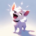 Adorable Baby Dog Laughing and Singing, Generative AI Royalty Free Stock Photo