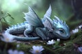 Adorable Baby dragon. Generate Ai