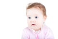 Adorable baby girl with big blue eyes Royalty Free Stock Photo