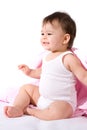 Adorable baby girl laughing Royalty Free Stock Photo