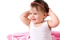 Adorable baby girl laughing Royalty Free Stock Photo