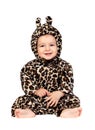 Adorable baby girl with leopard costume Royalty Free Stock Photo