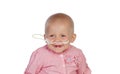 Baby beating the disease Royalty Free Stock Photo