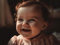 An adorable baby laughing and smiling created with Generative AI