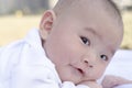 Adorable baby look ahead Royalty Free Stock Photo