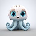 Adorable Baby Octopus Animation In Kawaii Chic Style