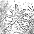 Adorable Baby Starfish Coloring Book: Ocean-Themed Kids\' Fun