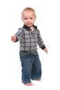 Adorable Baby Toddler Boy Standing Up Royalty Free Stock Photo