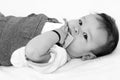 Adorable baby on a white background Royalty Free Stock Photo