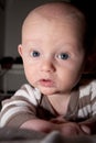 Adorable Bald Baby Boy Royalty Free Stock Photo