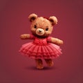 Adorable ballerina teddy scene