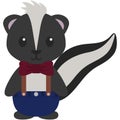 Hipster Nerdy Geeky Woodland Skunk Illustration