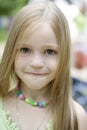 Adorable blond child girl