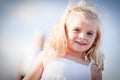 Adorable Blue Eyed Girl Playing Outside