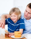 Adorable boy and his father Royalty Free Stock Photo