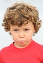 Adorable boy sad Royalty Free Stock Photo