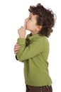 Adorable boy thinking Royalty Free Stock Photo